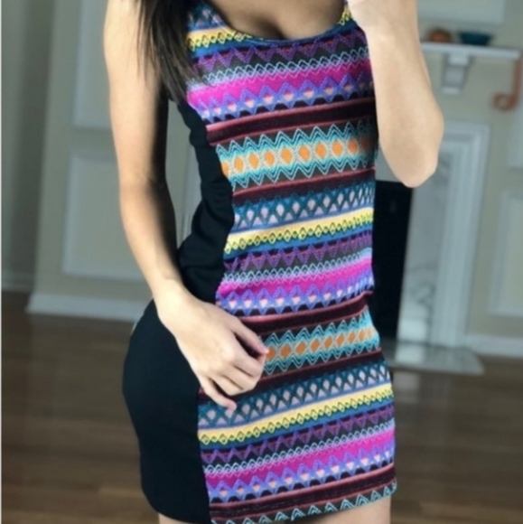 Buffalo David Britton Embroidered Bodycon Boho Mini Dress S - Picture 10 of 14